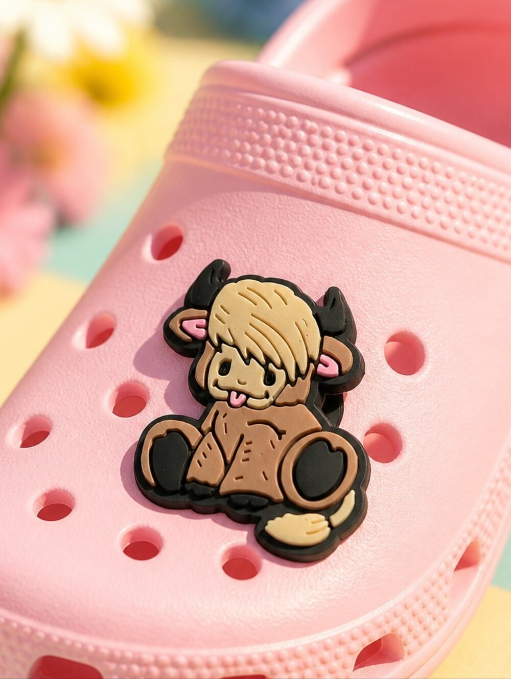 6/$20 Highland Cow 🌟 Croc Charms Rubber Shoe Jewelry Scottish Coos Cattle Cute